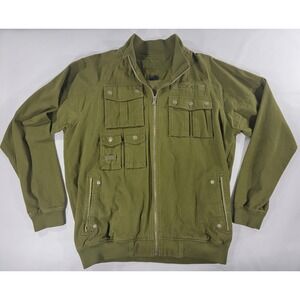 COOGI‎ Australia Green Military Style Bomber Jacket Mens Sz L EUC Rare!